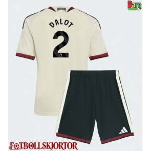 Manchester United Diogo Dalot #2 Tredje Kläder Barn 2026-27 Kortärmad (+ Korta byxor)